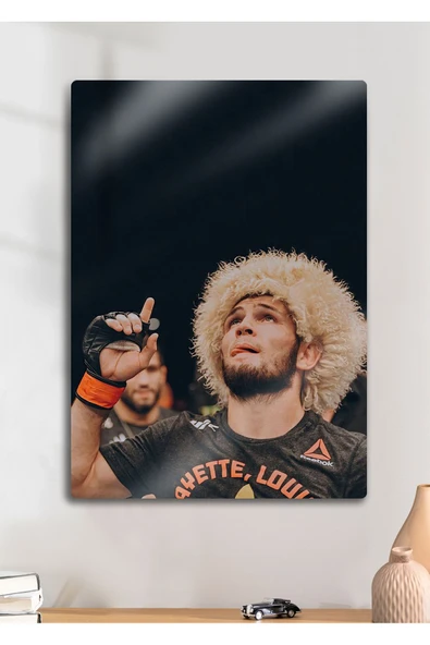 Khabib Nurmagomedov, UFC - Parlak Metal Baskı Tablo ürün görseli 1