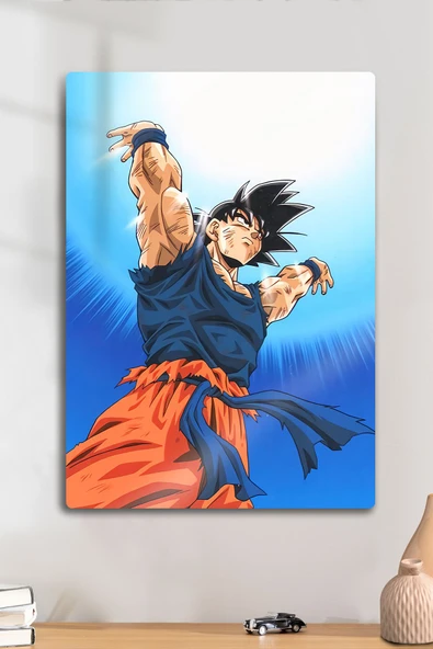 Metal Baskı - Goku, Anime Tablosu - Manga Film Posterleri - Dekoratif Tablo ürün görseli 1