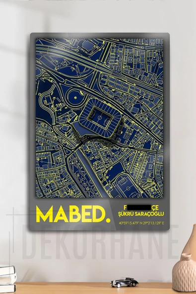 Metal 3D Baskı - Mabed Stadyum Kordinatlı, Sarı Lacivert Taraftar Tablosu ürün görseli 1