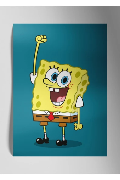 Metal Baskı Parlak Duvar Tablosu - SüngerBob - SpongeBob ürün görseli 1
