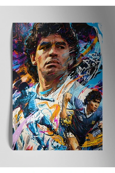 Metal Baskı Parlak Duvar Tablosu - Diego Maradona ürün görseli 1