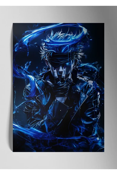 Metal Baskı Parlak Duvar Tablosu - Satoru Gojo Jujutsu Kaisen ürün görseli 1