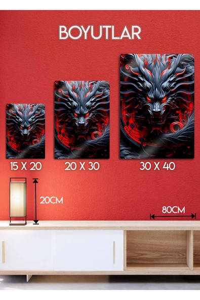 Aslan Lion - Metal Duvar Tablosu - Resim 3