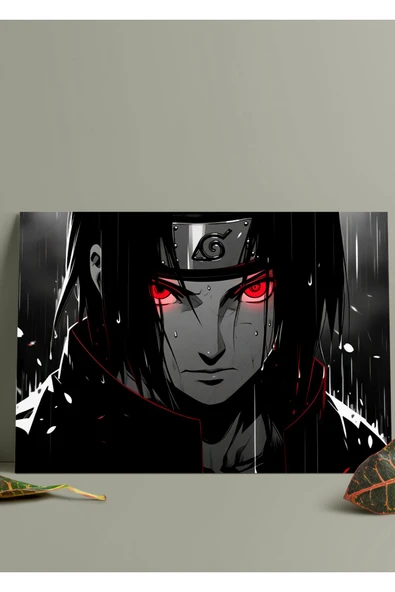İtachi Uchiha Naruto Anime - Metal Tablo - Resim 2