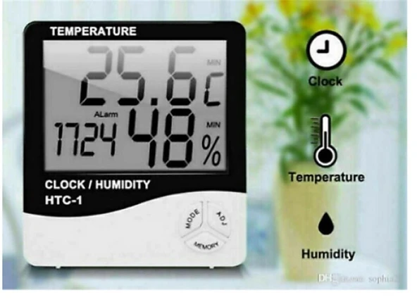 Lotus BZD-483 Clock  Dijital Nem ve Sıcaklık Ölçer Saat ürün görseli 1