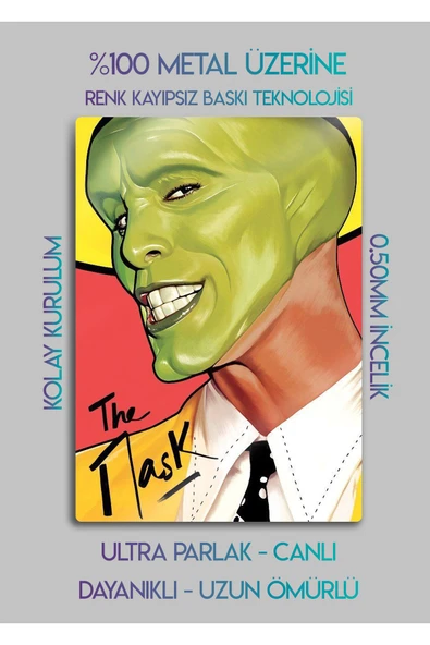 The Mask - Metal Baskı Parlak Tablo - Resim 2