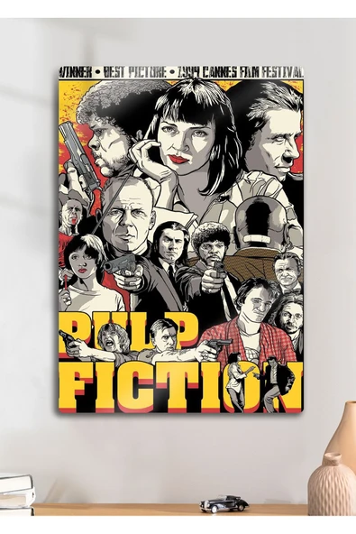 Pulp Fiction, Ucuz Roman - Metal Baskı Parlak Tablo ürün görseli 1