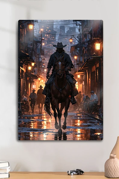 Metal Baskı - RDR2, Red Dead Redemption 2, Kovboy At - Dekoratif Tablo ürün görseli 1
