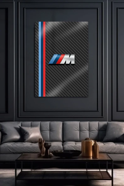 Metal 3D Baskı - M Performance, Carbon Temalı, BMW Dekoratif Tablo ürün görseli 1