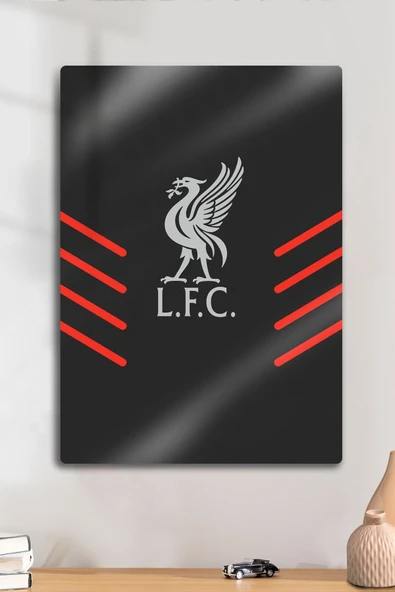 Metal Levha Üzerine - Liverpool LFC, Logo Temalı, Parlak Dekoratif Tablo ürün görseli 1