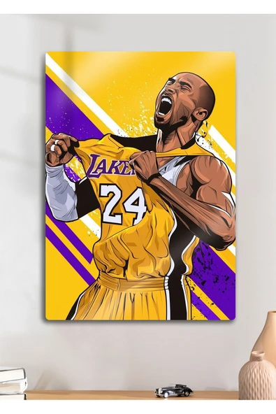 Kobe Bryan, LA Lakers - Parlak Metal Baskı Tablo ürün görseli 1