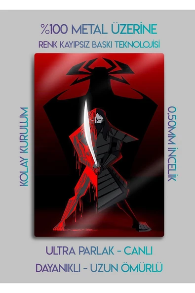 Samuray Jack - Metal Tablo - Resim 2