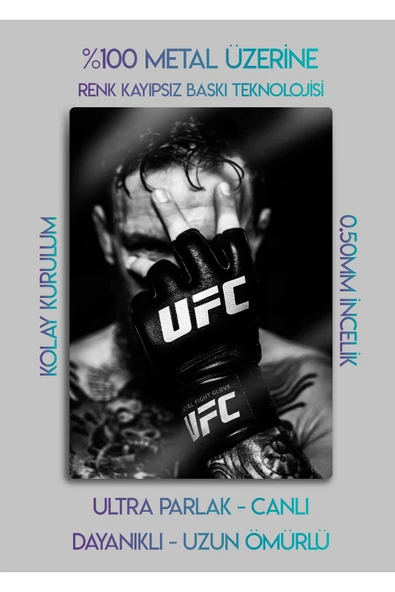 Conor McGregor, UFC - Parlak Metal Baskı Tablo - Resim 2