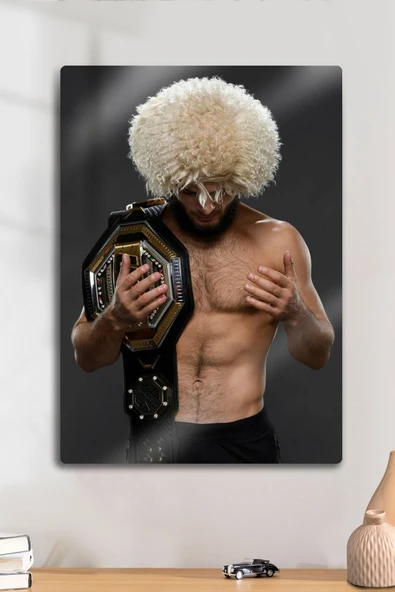 Metal Baskı - Khabib Nurmagomedov, UFC, Parlak Tablo ürün görseli 1