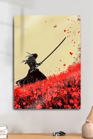 Metal Baskı - Samuray, Dekoratif Samurai Anime Tablo ürün görseli 1
