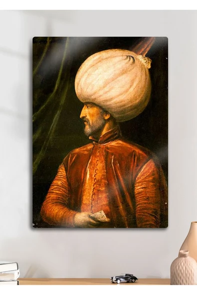 Osmanlı Sultan Süleyman, Muhteşem Yüzyıl - Parlak Metal Baskı Tablo ürün görseli 1