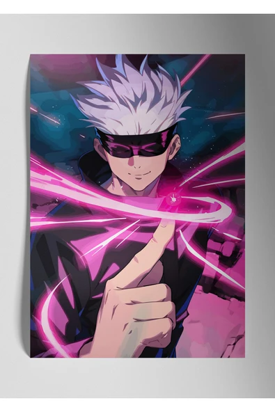 Satoru Gojo Jujutsu Kaisen - Metal Poster Tablo ürün görseli 1