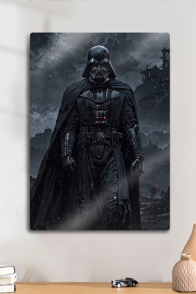 Metal Baskı Parlak Duvar Tablosu - Darth Vader, Yıldız Savaşları, Starwars ürün görseli 1