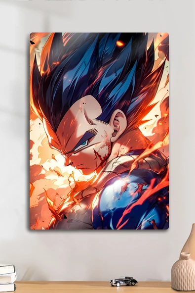 Metal Baskı - Vegeta Dragon Ball, Anime Manga Serisi, Dekoratif Tablo ürün görseli 1