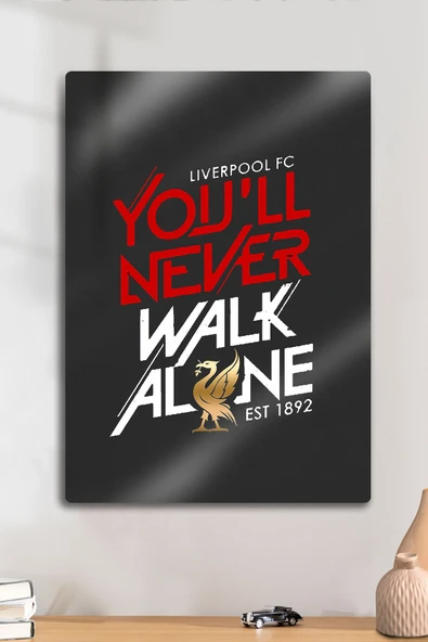 Metal Baskı - Liverpool LFC, You'll Never Walk Alone, Parlak Dekoratif Tablo ürün görseli 1