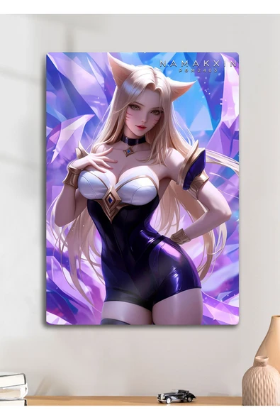 Parlak Metal Baskı Tablo, Ahrii Lol Oyun Poster Tabloları ürün görseli 1
