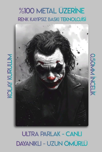 Metal Baskı - Dekoratif Joker Tablo - Resim 2