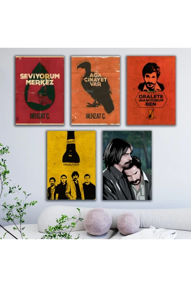 Behzah Ç. Metal Tablo - 5'li Set ürün görseli 1