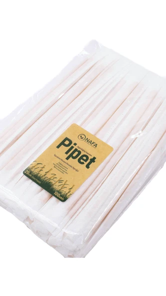 Buğday Sapından Ekolojik Pipet 20cm - 100 Adet - Tekli Paketli ürün görseli 1