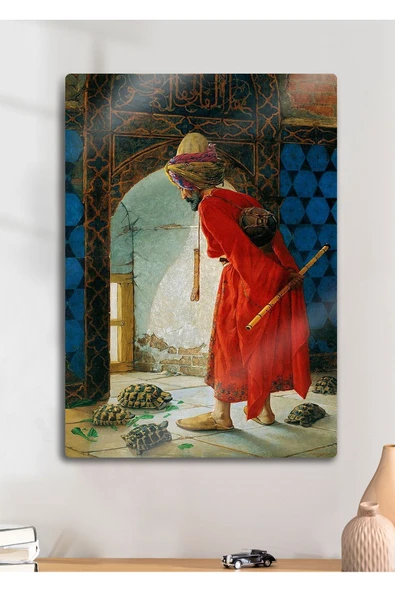 Kaplumbağa Terbiyecisi, Osman Hamdi Bey - Metal Baskı Tablo ürün görseli 1