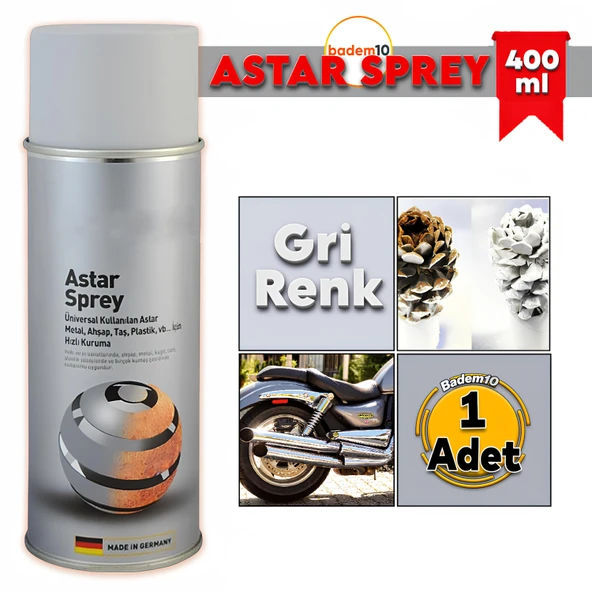 650°C Isıya Dayanıklı Astar Sprey Boya 400 ml Mat Gümüş Soba Egzoz Şömine Metal Yüzey Boyası ürün görseli 1