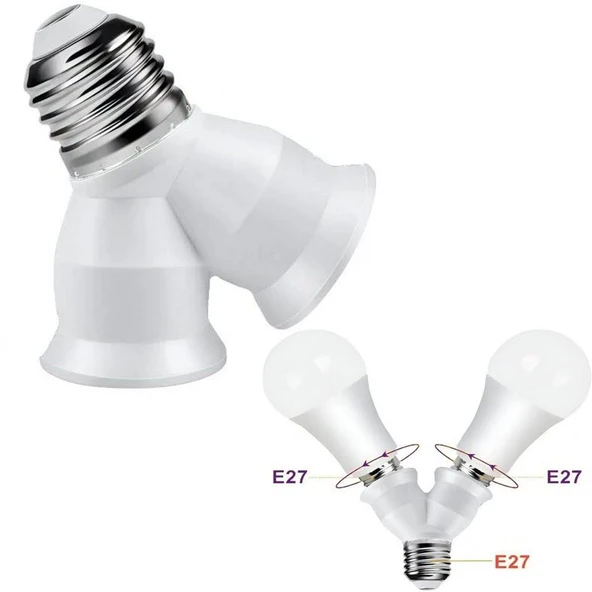 Ayt Ledx DY-101 E27 Duy Çoğaltıcı Tek Duydan Çift E27 Lamba Bağlantısı Duy Çoklayıcı ürün görseli 1