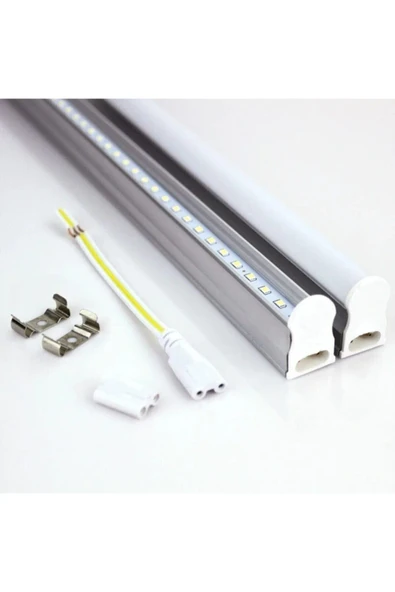 Cata Ct-2466 T5 Bant Armatürü Eklenebilir Anahtarlı 5W Ledli Beyaz Kasa Günışığı 3200K 31cm ürün görseli 1