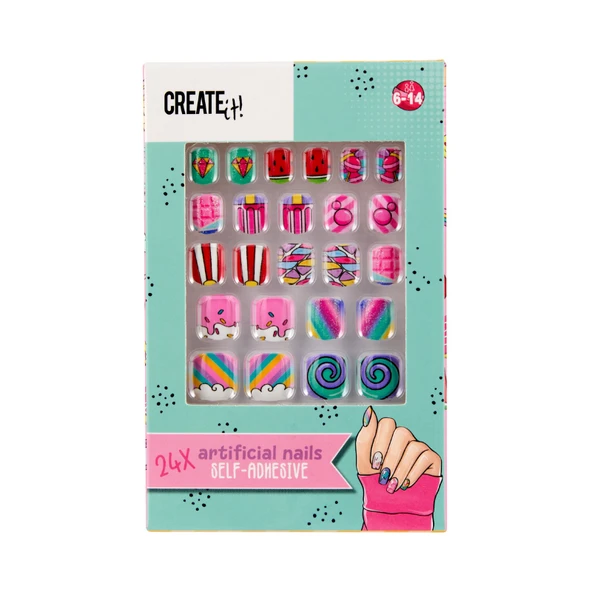 Create It Takma Tırnak Seti - Rainbow - Candy Explosion ürün görseli 1