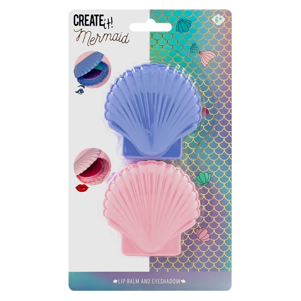 Create It Dudak Balmı ve Göz Farı Seti - Pembe Mor - Mermaid ürün görseli 1