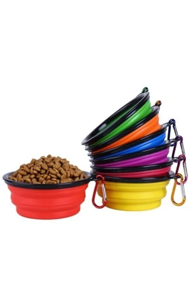 Kedi Köpek Mama Ve Su Kabı Katlanabilir 350 ml ürün görseli 1