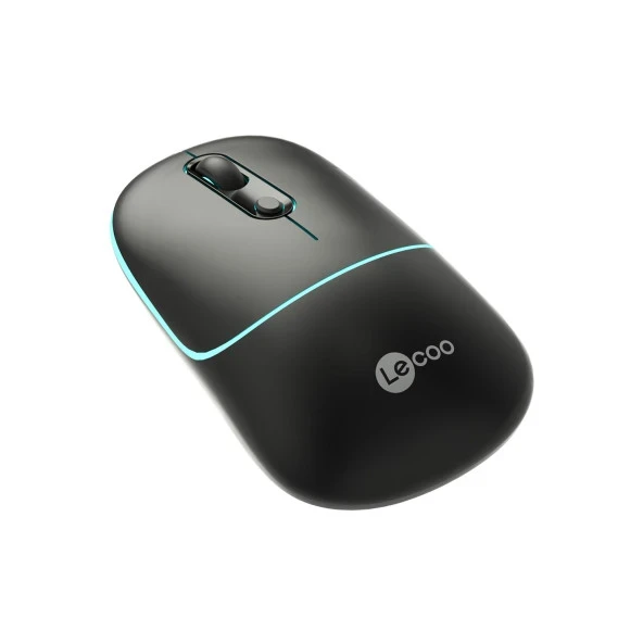 Lenovo Lecoo Ws210 Kablosuz + Bluetooth Sessiz Şarjlı 1600Dpi Optic Siyah Mouse ürün görseli 1