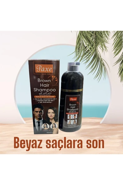 Paxe Brown Hair Shampoo Beyaz Saç Kapatıcı Şampuan Kahverengi Renk 400ML ürün görseli 1