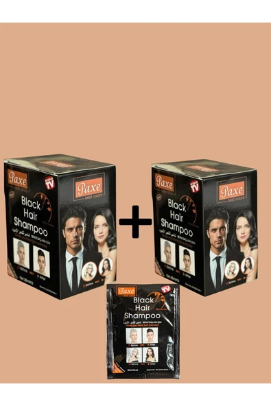 Paxe Black Hair Shampoo Beyaz Saç Kapatıcı 2 Kutu (10lu Paket)X2 ürün görseli 1