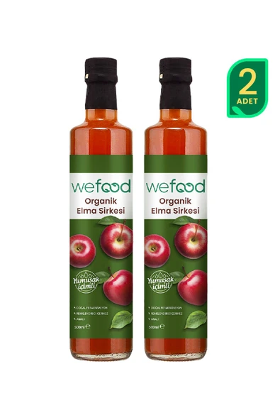 Wefood Organik Elma Sirkesi 500 ml 2'li ürün görseli 1
