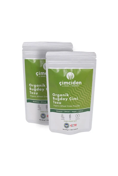 Çimciden Organik Buğday Çimi Tozu 60 gr X 2 Adet ürün görseli 1