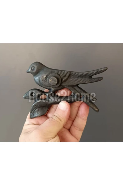 HOUSE2HOME El Yapımı Pirinç Kuş Kapı Zili Oksit ürün görseli 1
