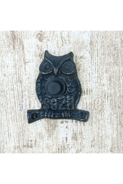 HOUSE2HOME El Yapımı Pirinç Baykuş Kapı Zili. Oksit ürün görseli 1