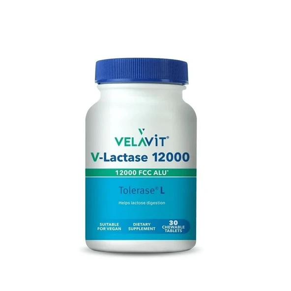 Velavit V-Lactase 12000 30 Çiğneme Tableti ürün görseli 1