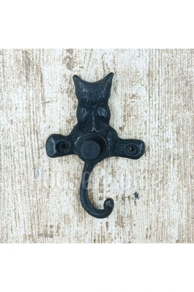 HOUSE2HOME El Yapımı Pirinç Kedi Kapı Zili. Oksit ürün görseli 1