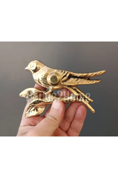 HOUSE2HOME El Yapımı Pirinç Kuş Kapı Zili Sarı ürün görseli 1