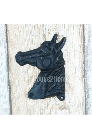 HOUSE2HOME El Yapımı Pirinç At Kapı Zili Oksit ürün görseli 1