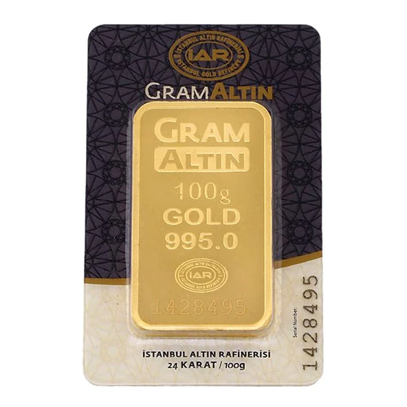 100 Gram Külçe Altın  24 Ayar - Resim 2