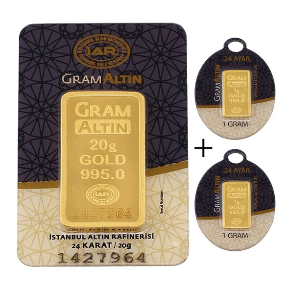 22 Gram (20+2) Külçe Altın 24 Ayar - Resim 2