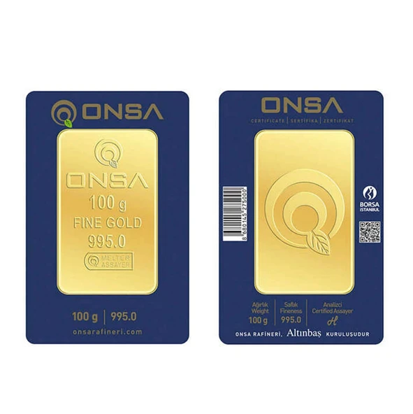 100 Gram Külçe Altın  24 Ayar - Resim 3