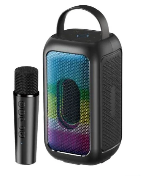 LEADER LP121 RGB Bluetooth USB AUX FM Radyo Kablosuz Mikrofon TAŞINABİLİR TOPLANTI AMFİSİ ürün görseli 1